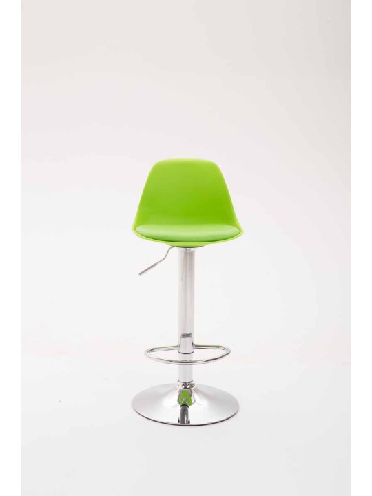 Banqueta alta Kiel couro sintético, verde
