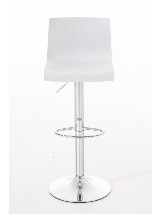 Conjunto de 2 bancos altos Hoover plástico cromado, branco