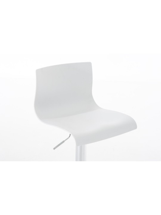Conjunto de 2 bancos altos Hoover plástico cromado, branco