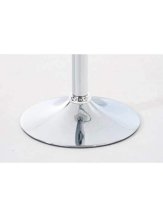 Conjunto de 2 bancos altos Hoover plástico cromado, branco