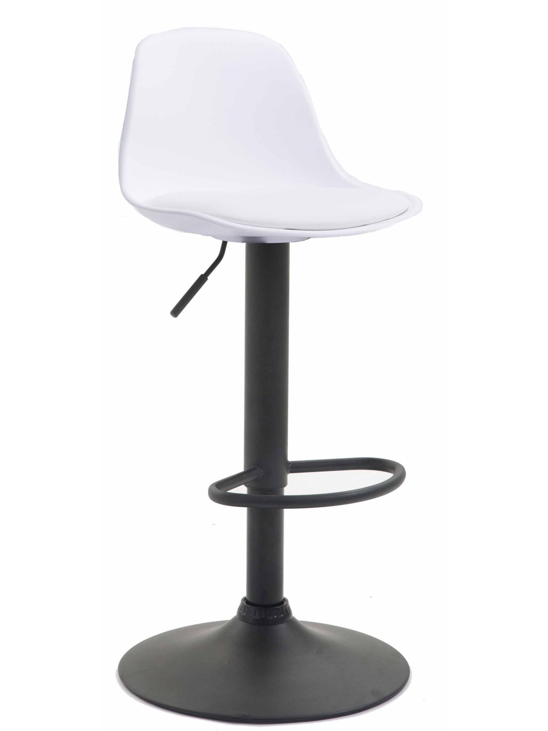 Banqueta alta Kiel couro sintético, branco