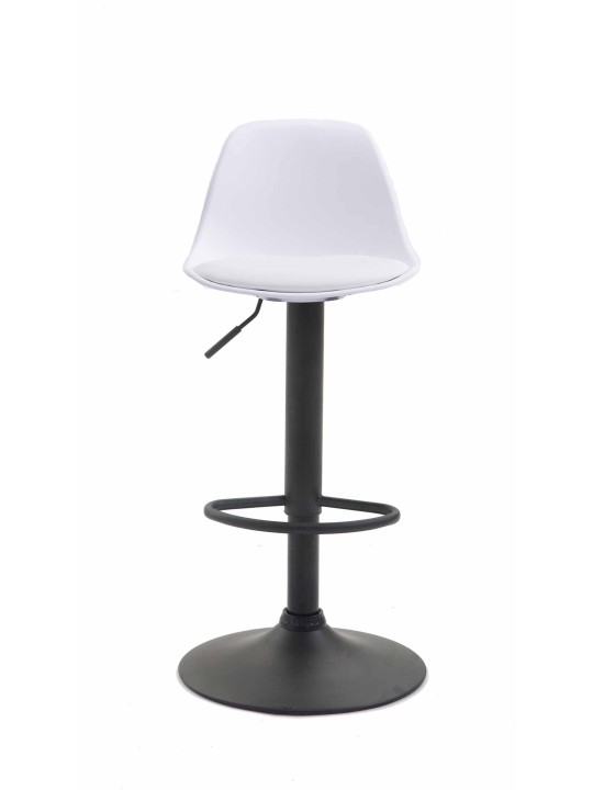Banqueta alta Kiel couro sintético, branco