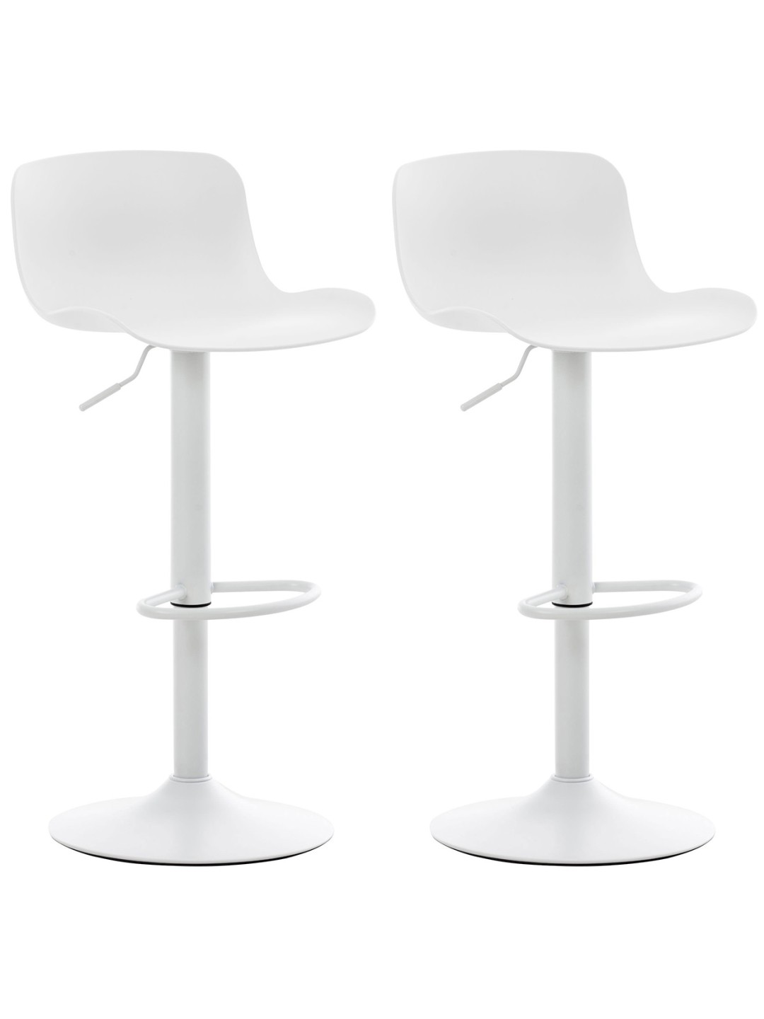 Conjunto de 2 bancos altos Almada, branco