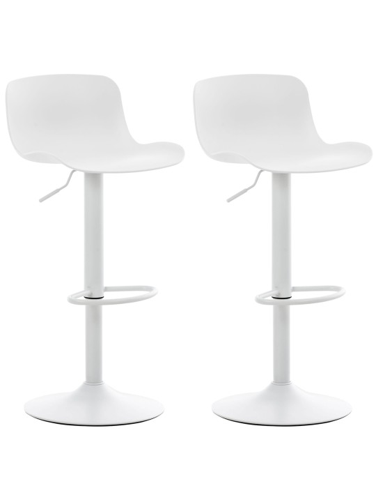 Conjunto de 2 bancos altos Almada, branco