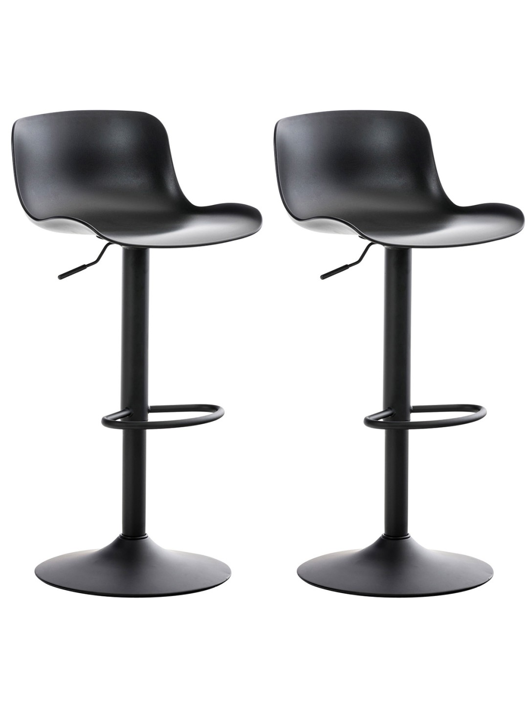 Conjunto de 2 bancos altos Almada, preto