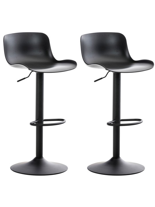 Conjunto de 2 bancos altos Almada, preto