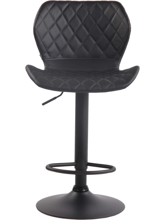 Banco de bar Cork couro sintético preto, preto
