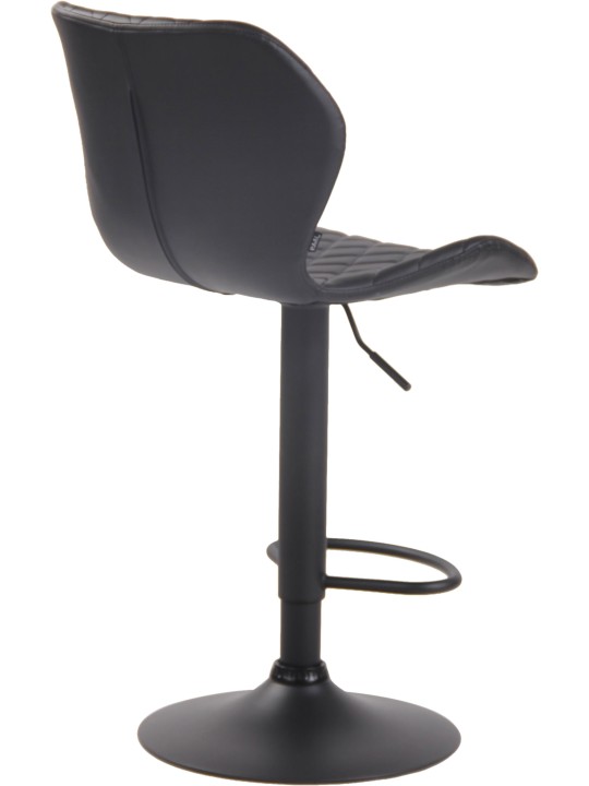 Banco de bar Cork couro sintético preto, preto