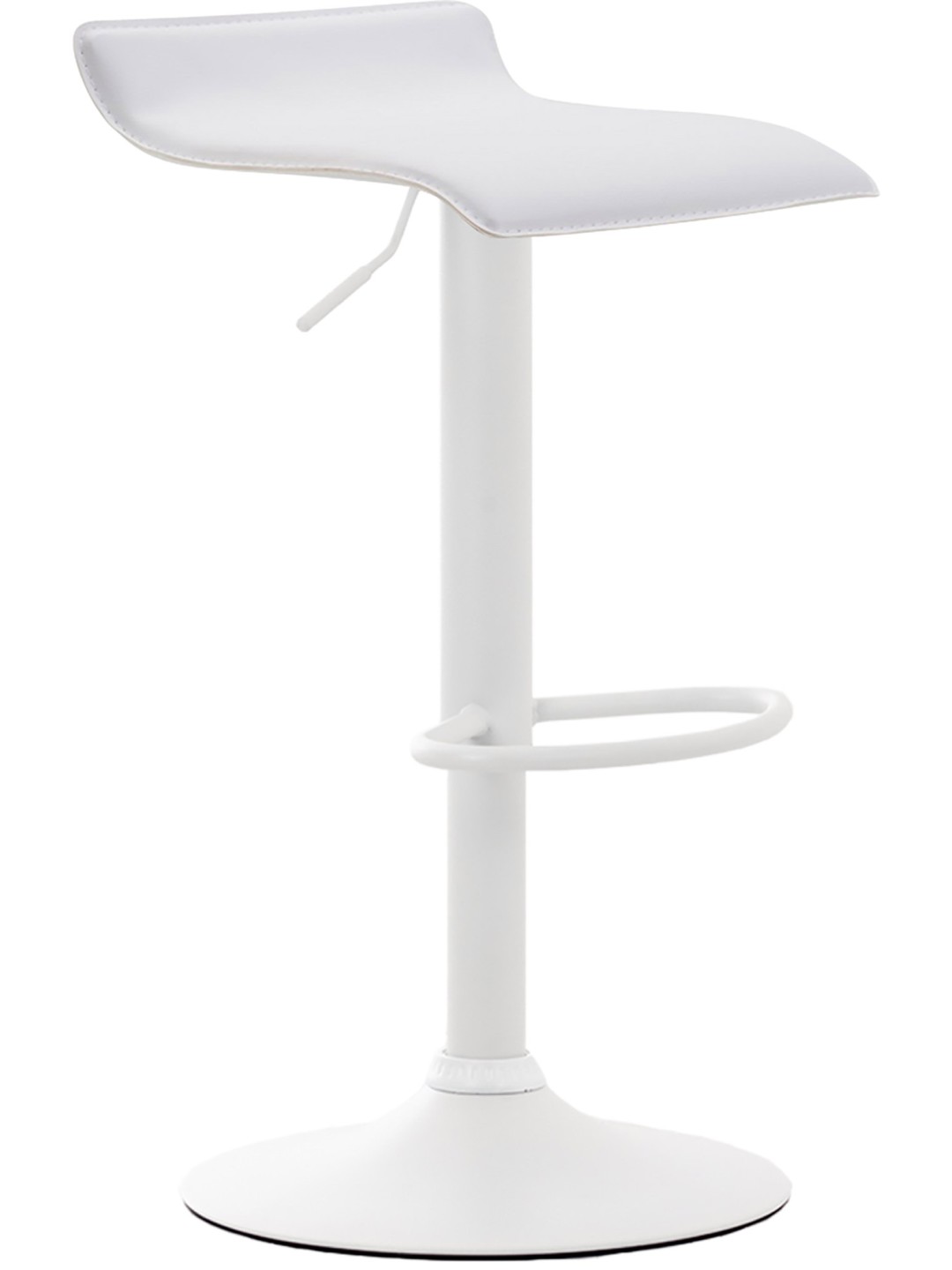 Banqueta alta Dyn V2 couro artificial, branco