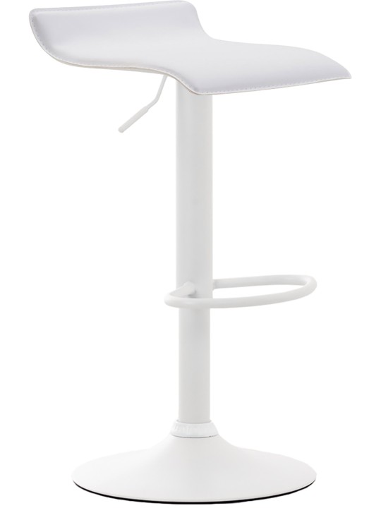 Banqueta alta Dyn V2 couro artificial, branco