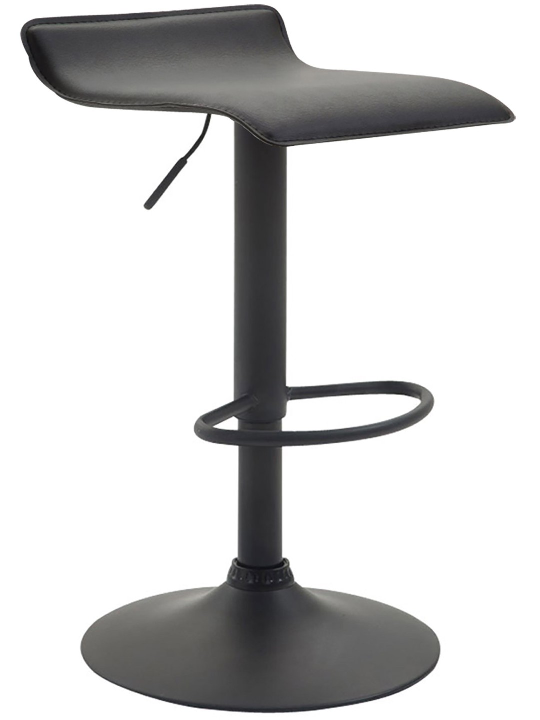 Banqueta alta Dyn V2 couro artificial, preto