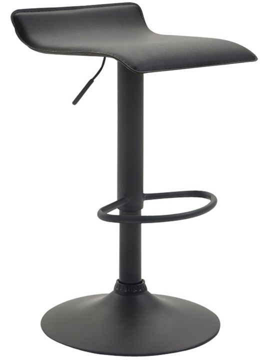 Banqueta alta Dyn V2 couro artificial, preto