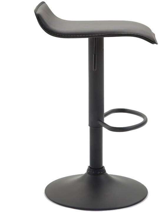 Banqueta alta Dyn V2 couro artificial, preto