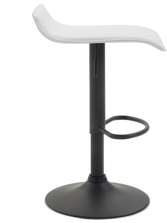 Banqueta alta Dyn V2 couro artificial, branco