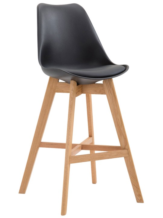 Conjunto de 2 bancos altos Cannes plástico natural, preto