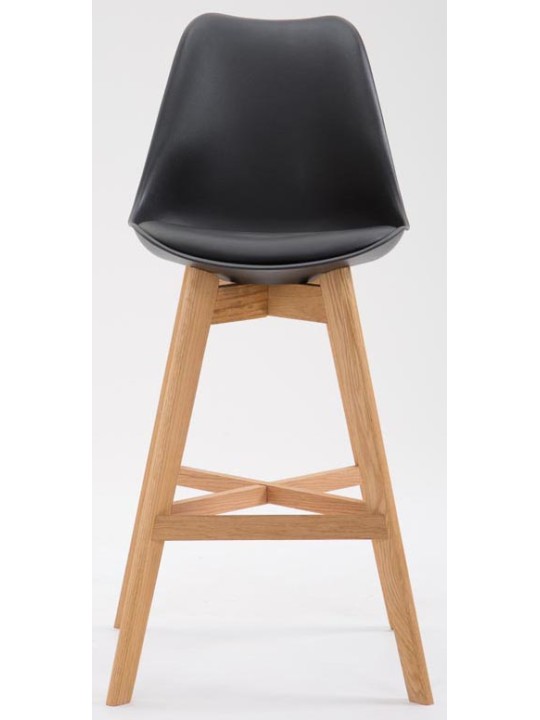 Conjunto de 2 bancos altos Cannes plástico natural, preto