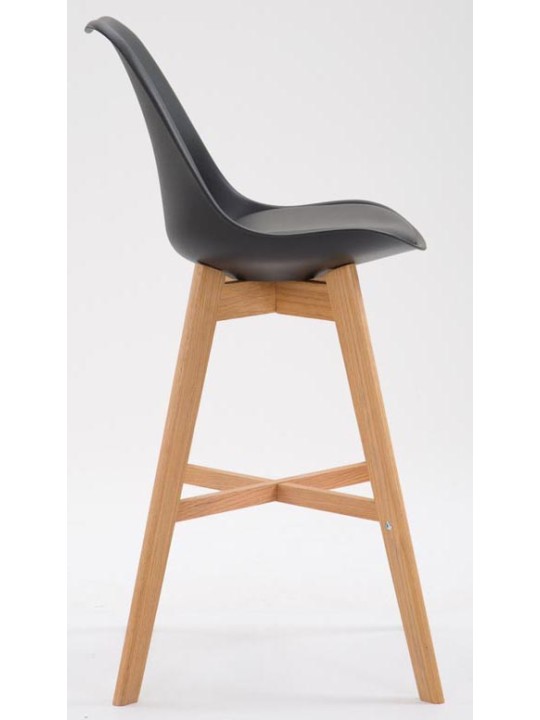 Conjunto de 2 bancos altos Cannes plástico natural, preto