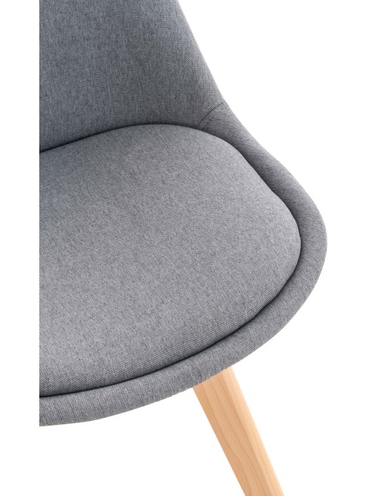 Conjunto de 4 cadeiras tecido Linares, cinza claro Conjunto de 4 cadeiras tecido Linares, cinza claro