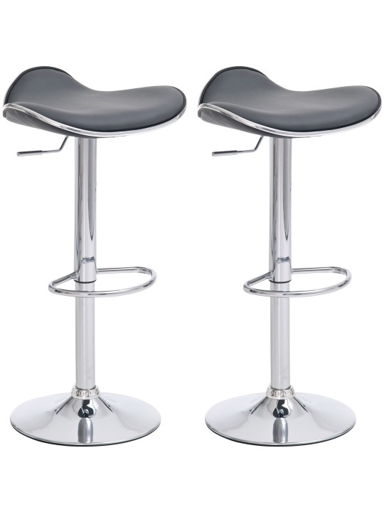 Conjunto de 2 bancos de bar Shanghai C, cinzento