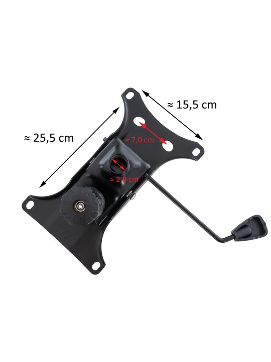 Suporte de assento para cadeira de escritório, preto