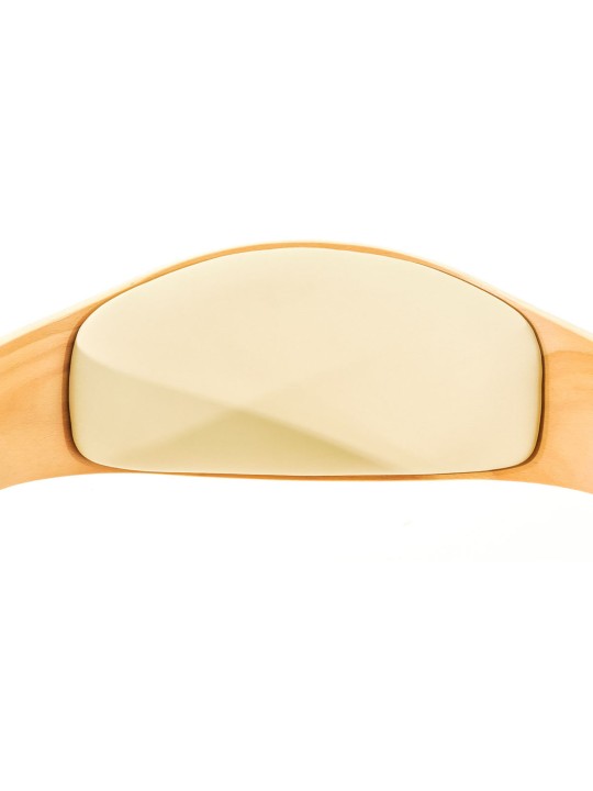Conjunto de 2 bancos de bar Kingston C couro sintético, natural/creme