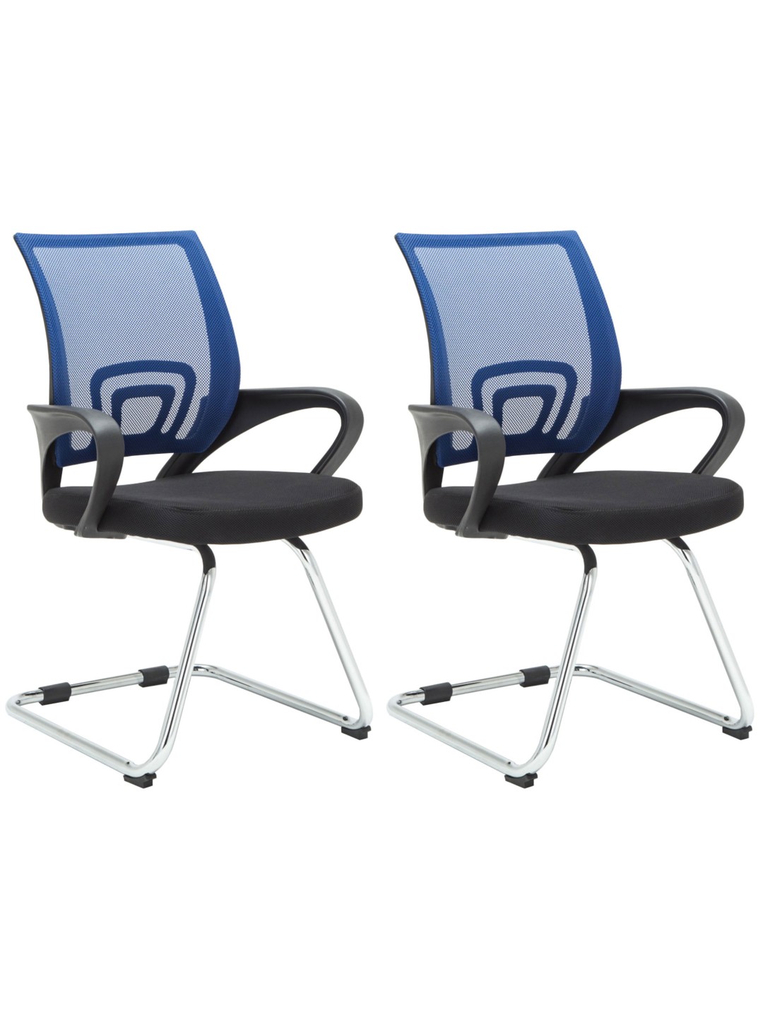 Conjunto de 2 cadeiras para visitantes Eureka, azul