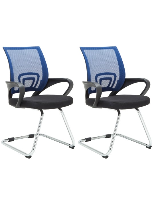 Conjunto de 2 cadeiras para visitantes Eureka, azul