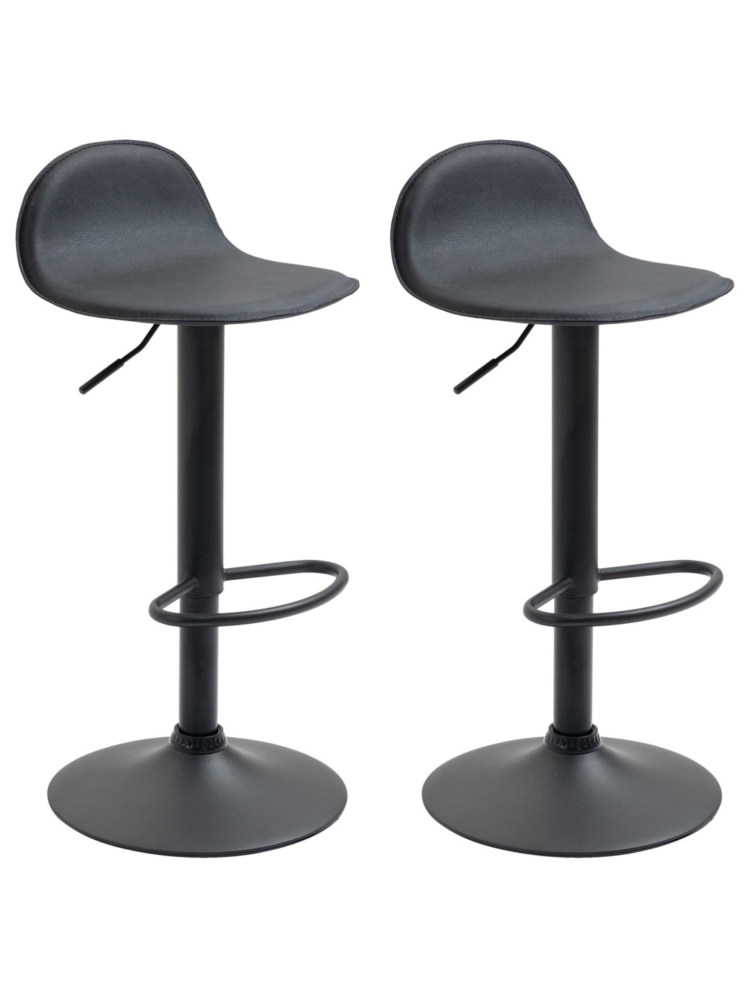 Conjunto de 2 bancos altos Lana V2, preto