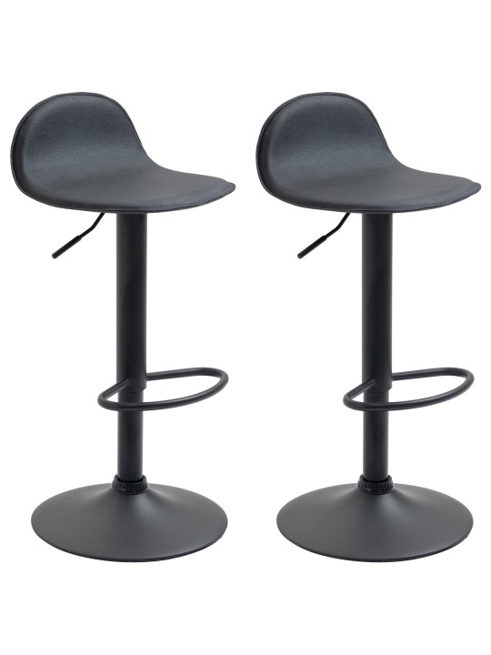 Conjunto de 2 bancos altos Lana V2, preto