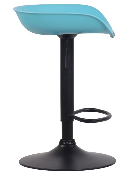 Conjunto de 4 bancos de bar Anaheim plástico preto, azul