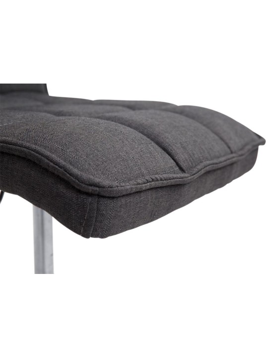 Conjunto de 2 cadeiras de jantar Pequim V2 tecido, preto