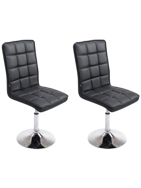 Conjunto de 2 cadeiras de jantar Peking V2, preto