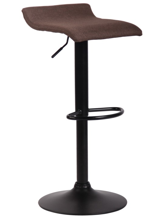 Banco de bar Dyn V2 tecido preto, castanho