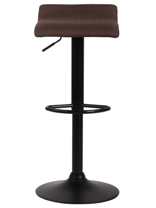 Banco de bar Dyn V2 tecido preto, castanho