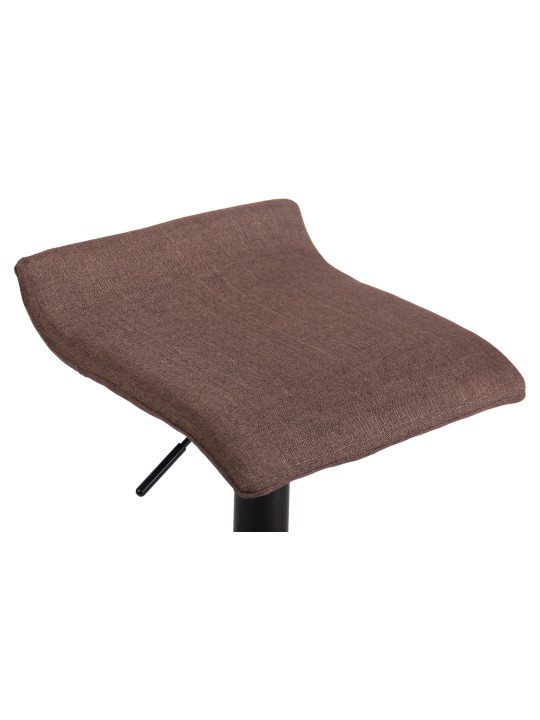 Banco de bar Dyn V2 tecido preto, castanho