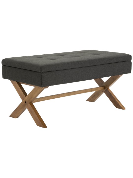 Banco Namaro tecido antigo-light, cinza escuro