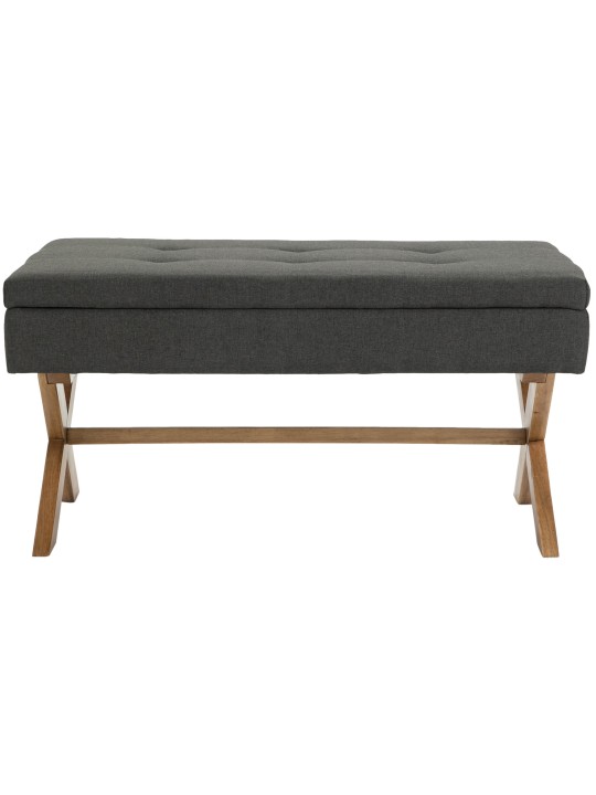 Banco Namaro tecido antigo-light, cinza escuro