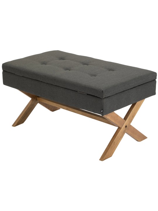 Banco Namaro tecido antigo-light, cinza escuro