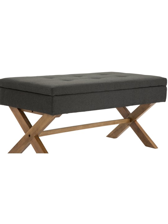 Banco Namaro tecido antigo-light, cinza escuro