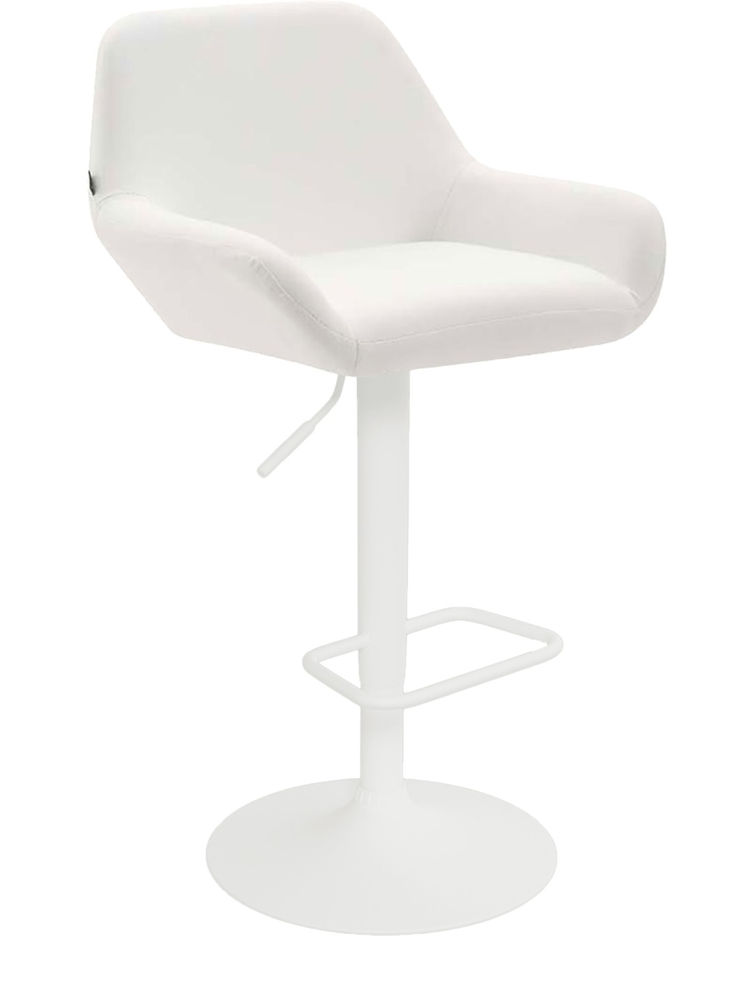 Banqueta de bar Detmold couro sintético, branco