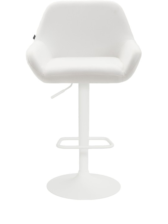 Banqueta de bar Detmold couro sintético, branco