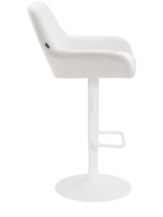 Banqueta de bar Detmold couro sintético, branco