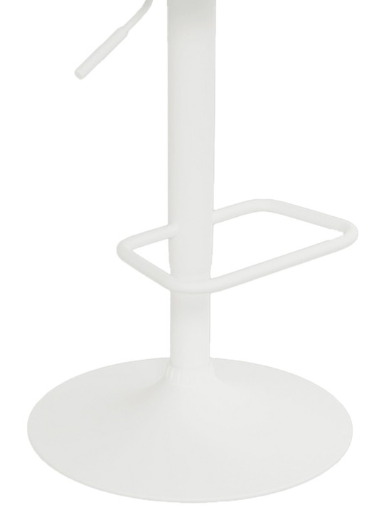 Banqueta de bar Detmold couro sintético, branco
