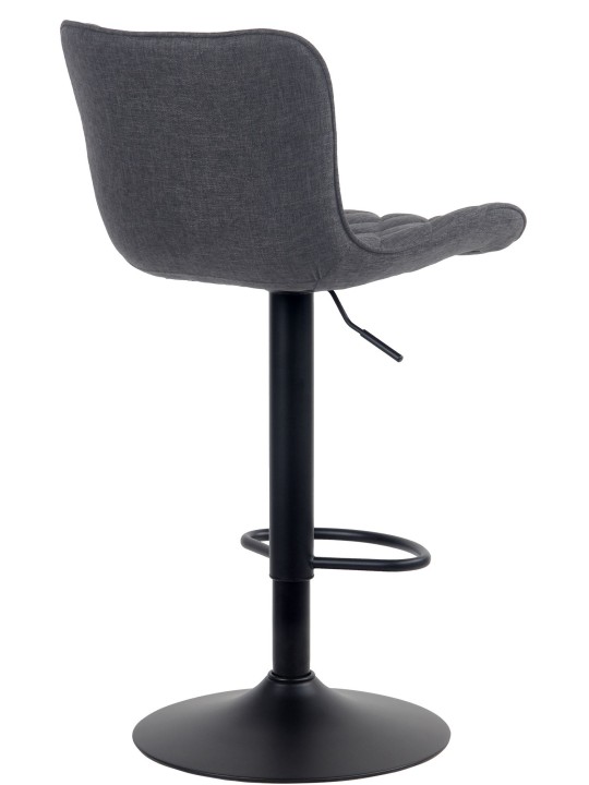 Conjunto de 2 bancos de bar Emma tecido, preto