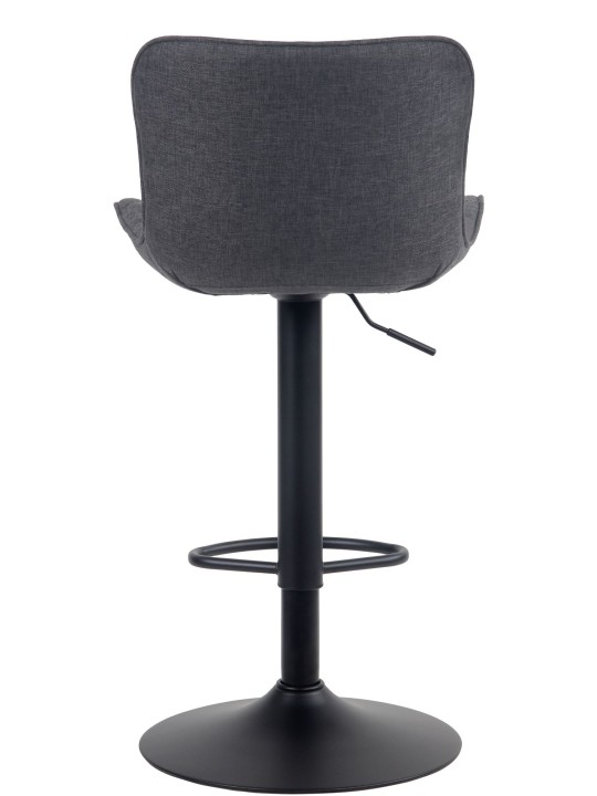 Conjunto de 2 bancos de bar Emma tecido, preto