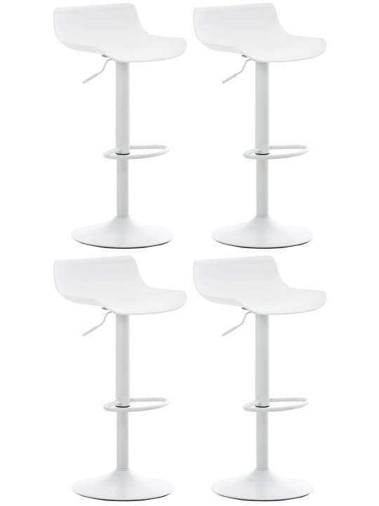 Conjunto de 4 bancos altos Aveiro, branco