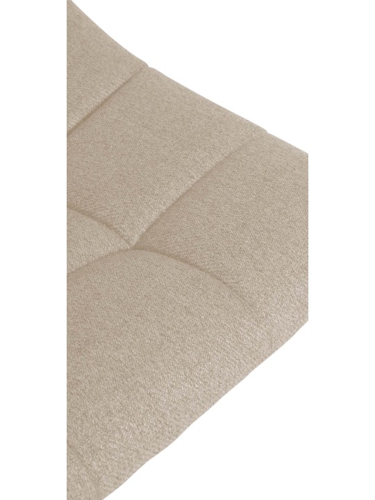 Banqueta alta Jerry tecido cromado, creme