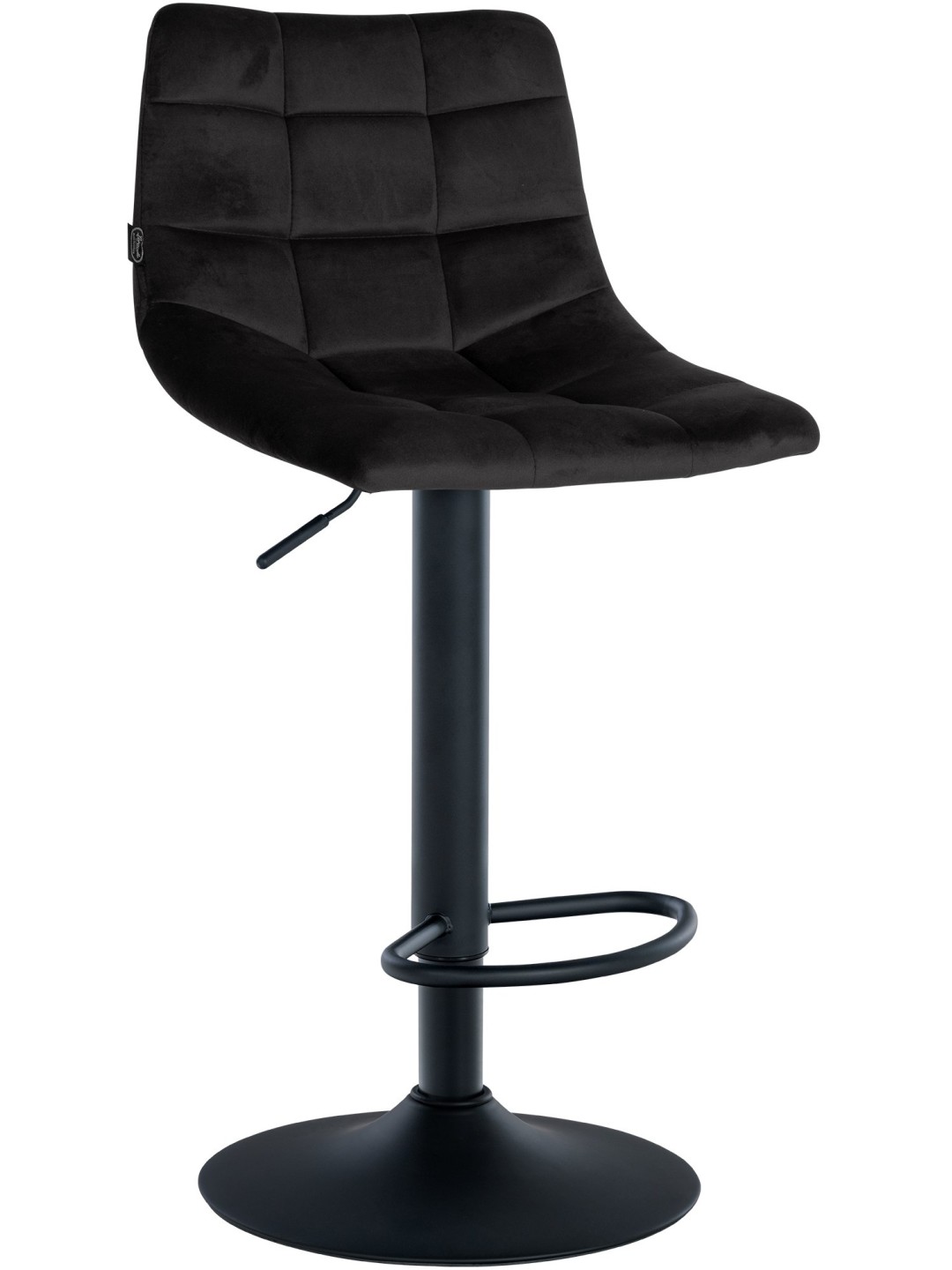 Banqueta alta Jerry veludo, preto