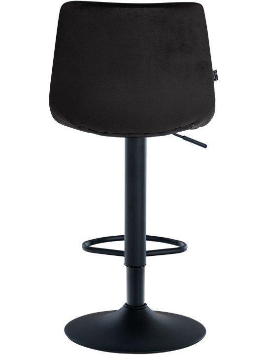 Banqueta alta Jerry veludo, preto