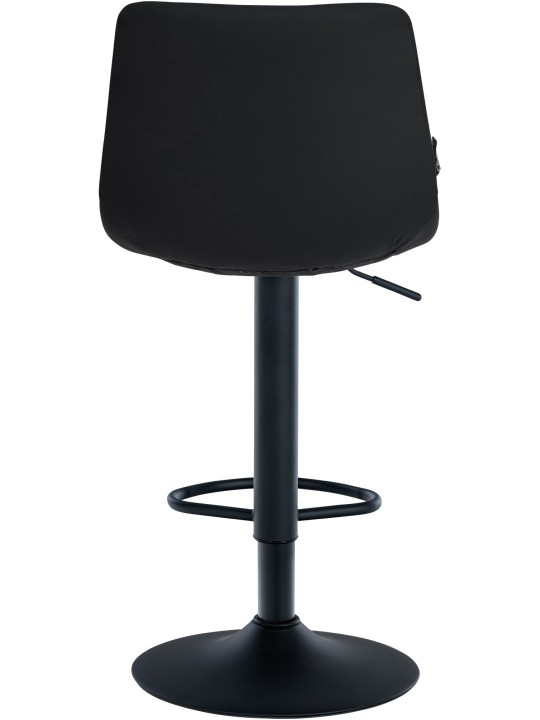 Banqueta alta Jerry couro sintético, preto